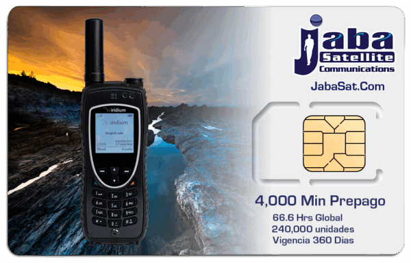 4000Min SIM Prepago IRIDIUM 2023